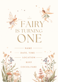 Fairy Woodland editable birthday invitation