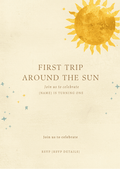 First Trip Around the Sun editable birthday invitation