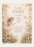 Our Little Fairy editable birthday invitation corrected cover